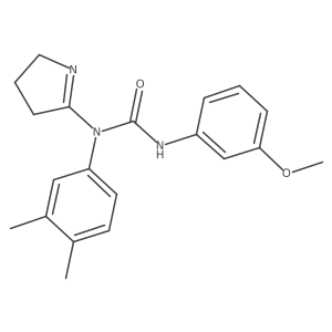 1-(3,4-dihydro-2H-pyrrol-5-yl)-1-(3,4-dimethylphenyl)-3-(3-methoxyphenyl)urea Structure