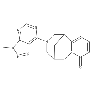 3-(3-methyl-3H-[1,2,3]triazolo[4,5-d]pyrimidin-7-yl)-3,4,5,6-tetrahydro-1H-1,5-methanopyrido[1,2-a][1,5]diazocin-8(2H)-one Structure