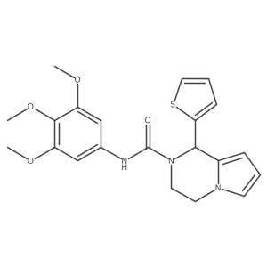 1-(thiophen-2-yl)-N-(3,4,5-trimethoxyphenyl)-3,4-dihydropyrrolo[1,2-a]pyrazine-2(1H)-carboxamide结构式
