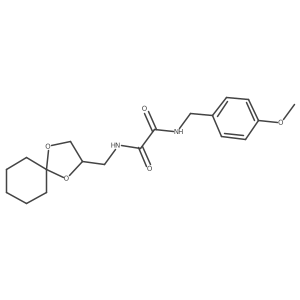 N1-(1,4-dioxaspiro[4.5]decan-2-ylmethyl)-N2-(4-methoxybenzyl)oxalamide结构式