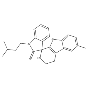 6-methyl-1'-(3-methylbutyl)-2,3,4,9-tetrahydrospiro[beta-carboline-1,3'-indol]-2'(1'H)-one Structure