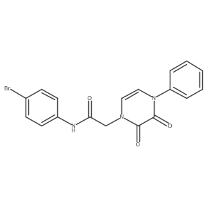 N-(4-bromophenyl)-2-(2,3-dioxo-4-phenyl-1,2,3,4-tetrahydropyrazin-1-yl)acetamide Structure