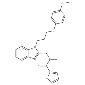 2-furyl-N-({1-[3-(4-methoxyphenoxy)propyl]benzimidazol-2-yl}methyl)-N-methylca rboxamide结构式