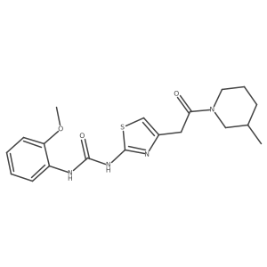 1-(2-Methoxyphenyl)-3-(4-(2-(3-methylpiperidin-1-yl)-2-oxoethyl)thiazol-2-yl)urea Structure