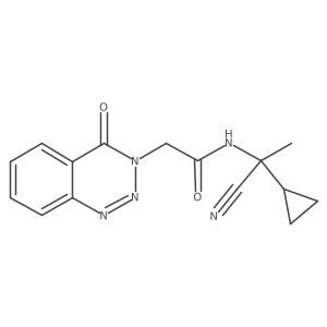 N-(1-cyano-1-cyclopropylethyl)-2-(4-oxo-1,2,3-benzotriazin-3-yl)acetamide Structure