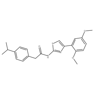 N-(4-(2,5-dimethoxyphenyl)thiazol-2-yl)-2-(4-isopropylphenyl)acetamide Structure