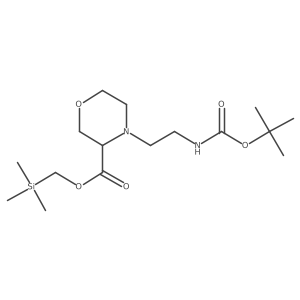 (Trimethylsilyl)methyl 4-(2-((tert-butoxycarbonyl)amino)ethyl)morpholine-3-carboxylate Structure