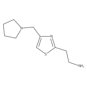 NCCc1nc(CN2CCCC2)cs1结构式