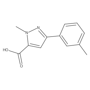 1-methyl-3-(3-methylphenyl)-1H-pyrazole-5-carboxylic acid Structure