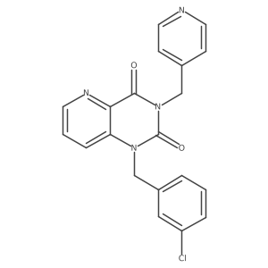 1-(3-chlorobenzyl)-3-(pyridin-4-ylmethyl)pyrido[3,2-d]pyrimidine-2,4(1H,3H)-dione结构式