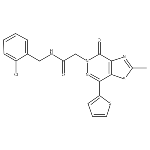 N-(2-chlorobenzyl)-2-(2-methyl-4-oxo-7-(thiophen-2-yl)thiazolo[4,5-d]pyridazin-5(4H)-yl)acetamide Structure