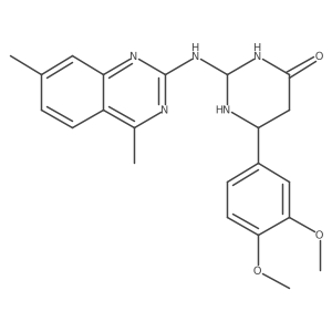 6-(3,4-Dimethoxyphenyl)-2-[(4,7-dimethylquinazolin-2-yl)amino]-1,3-diazinan-4-one结构式