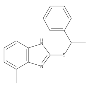 4-methyl-2-((1-phenylethyl)thio)-1H-benzo[d]imidazole Structure