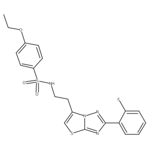 4-ethoxy-N-(2-(2-(2-fluorophenyl)thiazolo[3,2-b][1,2,4]triazol-6-yl)ethyl)benzenesulfonamide Structure