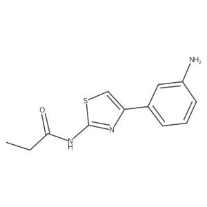 N-[4-(3-aminophenyl)-1,3-thiazol-2-yl]propanamide Structure