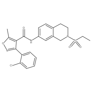 3-(2-chlorophenyl)-N-(2-(ethylsulfonyl)-1,2,3,4-tetrahydroisoquinolin-7-yl)-5-methylisoxazole-4-carboxamide Structure