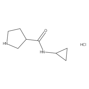 N-Cyclopropyl-3-pyrrolidinecarboxamide HCl Structure