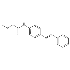 Acetamide, 2-(methylthio)-N-[4-(2-phenyldiazenyl)phenyl]-结构式