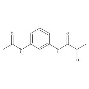 2-chloro-N-(3-acetamidophenyl)propanamide Structure