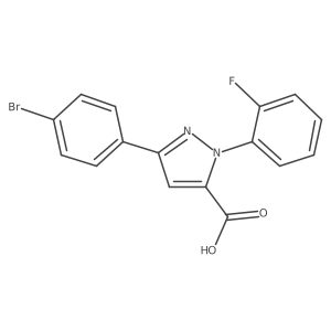 3-(4-Bromophenyl)-1-(2-fluorophenyl)-1H-pyrazole-5-carboxylic acid结构式