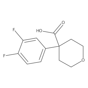 4-(3,4-Difluorophenyl)oxane-4-carboxylic acid结构式