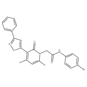 N-(4-bromophenyl)-2-(4,6-dimethyl-2-oxo-3-(3-phenyl-1,2,4-oxadiazol-5-yl)pyridin-1(2H)-yl)acetamide Structure