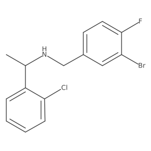N-[(3-Bromo-4-fluorophenyl)methyl]-2-chloro-I+/--methylbenzenemethanamine结构式