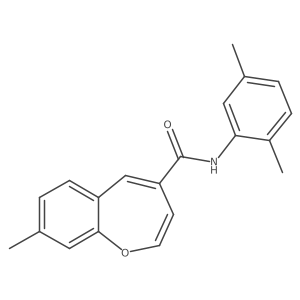 N-(2,5-dimethylphenyl)-8-methyl-1-benzoxepine-4-carboxamide Structure