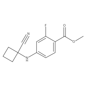 Methyl 4-((1-cyanocyclobutyl)amino)-2-fluorobenzoate结构式