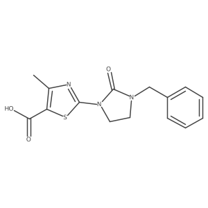 2-(3-Benzyl-2-oxoimidazolidin-1-yl)-4-methylthiazole-5-carboxylic acid结构式