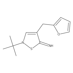 2-tert-butyl-4-(furan-2-ylmethyl)isothiazol-5(2H)-imine结构式