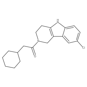 1-(8-chloro-1,3,4,5-tetrahydro-2H-pyrido[4,3-b]indol-2-yl)-2-cyclohexylethanone Structure