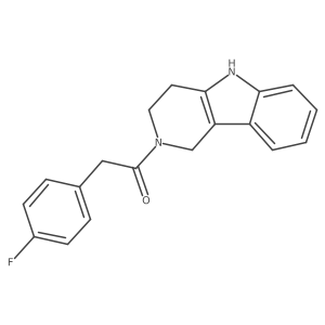 2-(4-fluorophenyl)-1-(1,3,4,5-tetrahydro-2H-pyrido[4,3-b]indol-2-yl)ethanone Structure
