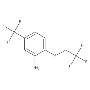 2-[(2,2,2-Trifluoroethyl)sulfanyl]-5-(trifluoromethyl)aniline Structure