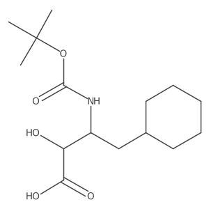 3-{[(Tert-butoxy)carbonyl]amino}-4-cyclohexyl-2-hydroxybutanoic acid结构式