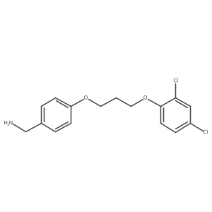 {4-[3-(2,4-Dichlorophenoxy)propoxy]phenyl}methanamine Structure