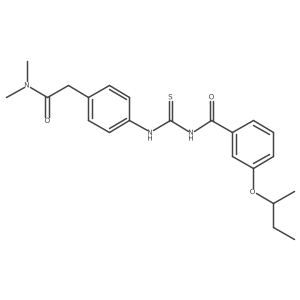N,N-Dimethyl-4-[[[[3-(1-methylpropoxy)benzoyl]amino]thioxomethyl]amino]benzeneacetamide Structure