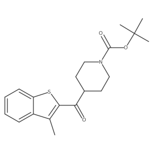 Tert-butyl 4-(3-methylbenzo[b]thiophene-2-carbonyl)piperidine-1-carboxylate结构式