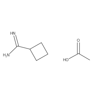 Cyclobutanecarboxamidine acetate Structure