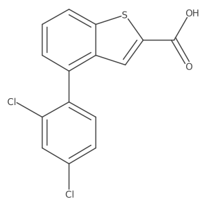 4-(2,4-Dichlorophenyl)benzo[b]thiophene-2-carboxylic acid结构式