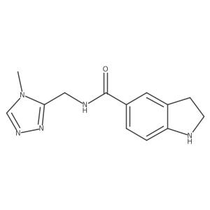 1h-Indole-5-carboxamide,2,3-dihydro-n-[(4-methyl-4h-1,2,4-triazol-3-yl)methyl]-结构式