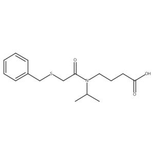 4-[(1-Methylethyl)[2-[(phenylmethyl)thio]acetyl]amino]butanoic acid结构式