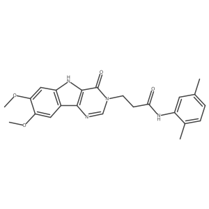 3-(7,8-dimethoxy-4-oxo-4,5-dihydro-3H-pyrimido[5,4-b]indol-3-yl)-N-(2,5-dimethylphenyl)propanamide Structure