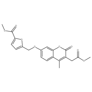 methyl 5-({[3-(2-methoxy-2-oxoethyl)-4-methyl-2-oxo-2H-chromen-7-yl]oxy}methyl)-2-furoate Structure