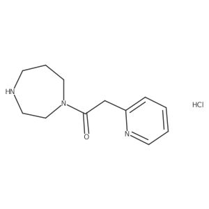 1-(1,4-Diazepan-1-yl)-2-(pyridin-2-yl)ethan-1-one hydrochloride结构式