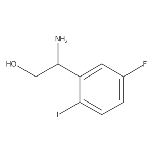 (R)-2-Amino-2-(5-fluoro-2-iodophenyl)ethan-1-ol结构式