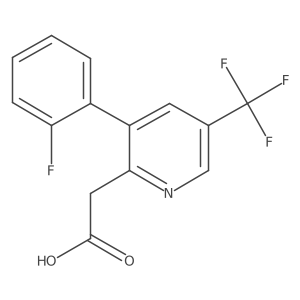 2-(3-(2-Fluorophenyl)-5-(trifluoromethyl)pyridin-2-yl)acetic acid结构式