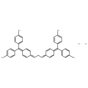 Methanediamine, N,N'-bis(4-((4-aminophenyl)(4-imino-2,5-cyclohexadien-1-ylidene)methyl)phenyl)-, hydrochloride (1:2)结构式