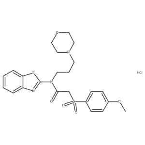 N-(benzo[d]thiazol-2-yl)-2-((4-methoxyphenyl)sulfonyl)-N-(3-morpholinopropyl)acetamide hydrochloride Structure