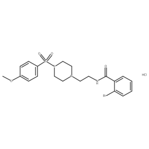 2-bromo-N-(2-(4-((4-methoxyphenyl)sulfonyl)piperazin-1-yl)ethyl)benzamide hydrochloride结构式
